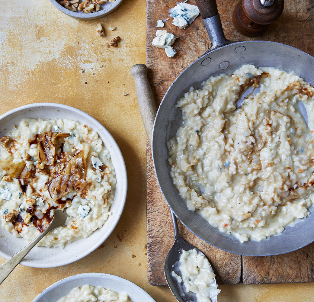 Balsamic Risotto with Gorgonzola Cheese, Pears & Walnuts