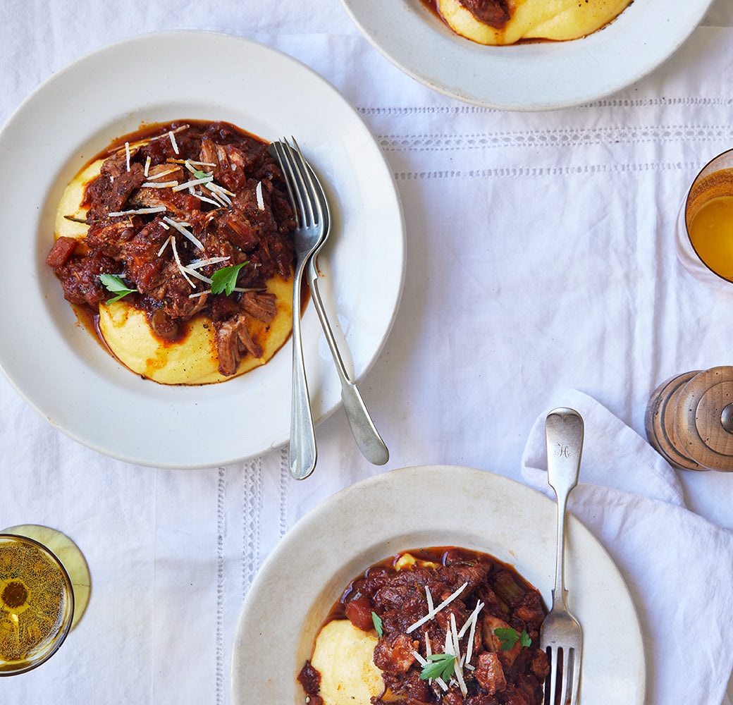 Rich & Hearty Ragù with Paremsan Polenta